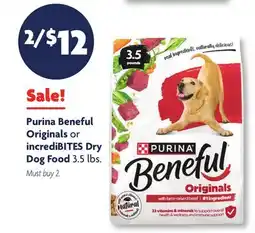 Family Dollar Purina Beneful Originals or incrediBITES Dry Dog Food offer