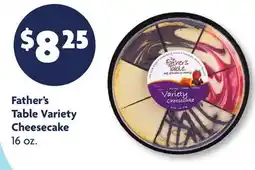 Family Dollar Father's Table Variety Cheesecake offer