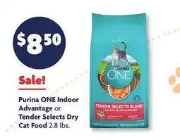 Family Dollar Purina ONE Indoor Advantage or Tender Selects Dry Cat Food offer