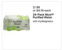 Walgreens 24-Pack Nice! Purified Water offer