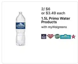 Walgreens 1.5L Primo Water Products offer
