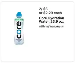 Walgreens Core Hydration Water, 23.9 oz offer