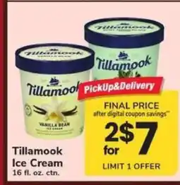 Safeway Tillamook Ice Cream offer
