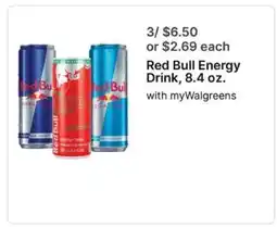 Walgreens Red Bull Energy Drink, 8.4 oz offer