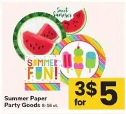 Safeway Summer Paper Party Goods offer
