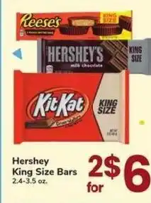 Safeway Hershey King Size Bars offer