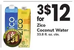 Safeway Zico Coconut Water offer