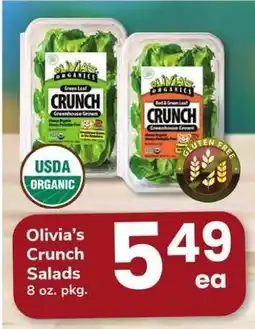 Safeway Olivia’s Crunch Salads offer