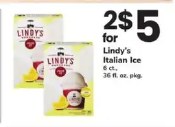 Safeway Lindy's Italian Ice offer
