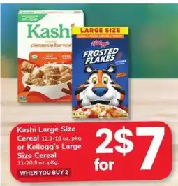 Safeway Kashi or Kellogg's Large Size Cereal offer