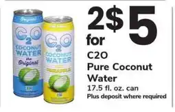 Safeway C2O Pure Coconut Water offer