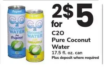 Safeway C2O Pure Coconut Water offer