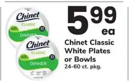 Safeway Chinet Classic White Plates or Bowls offer