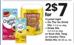 Safeway Crystal Light, Kool-Aid, Tang, Country Time Drink Mix offer