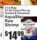Key Food AquaStar Raw Shrimp offer