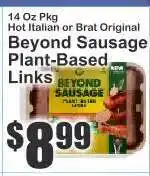 Key Food Beyond Sausage Plant-Based Links offer