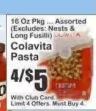 Key Food Colavita pasta offer