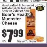 Key Food Boar’s Head Muenster Cheese offer