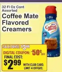 Key Food Coffee Mate Flavored Creamers offer
