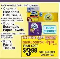 Key Food Puffs Facial Tissues offer
