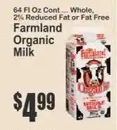 Key Food Farmland Organic Milk offer
