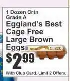 Key Food Eggland's Best Cage Free Large Brown Eggs offer