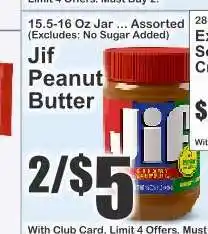 Key Food Jif Peanut Butter offer