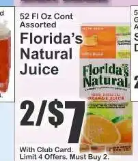 Key Food Florida's Natural Juice offer