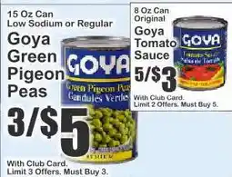 Key Food Goya Green Pigeon Peas offer
