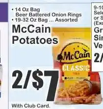 Key Food McCain Potatoes offer