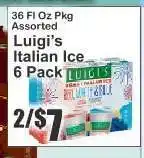 Key Food Luigi's Italian Ice 6 Pack offer