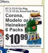 Key Food Corona, Modelo or Heineken 6 Packs offer