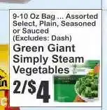 Key Food Green Giant Simply Steam Vegetables offer