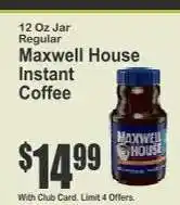 Key Food Maxwell House Instant Coffee offer