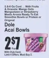 Key Food Dole Açaí Bowls offer
