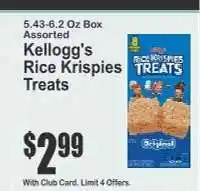 Key Food Kellogg's Rice Krispies Treats offer