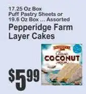 Key Food Pepperidge Farm Layer Cakes offer