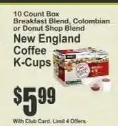 Key Food New England Coffee K-Cups offer