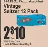 Key Food Vintage Seltzer 12-Pack offer