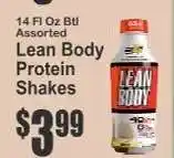 Key Food Lean Body Protein Shakes offer