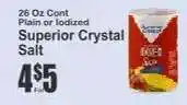 Key Food Superior Crystal Salt offer