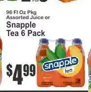 Key Food Snapple Tea 6 Pack offer