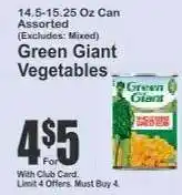 Key Food Green Giant Vegetables offer