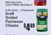 Key Food Kraft Grated Parmesan Cheese offer