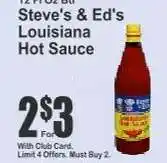 Key Food Steve's & Ed's Louisiana Hot Sauce offer