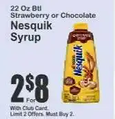 Key Food Nesquik Syrup offer