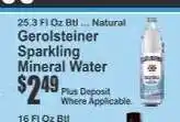 Key Food Gerolsteiner Sparkling Mineral Water offer
