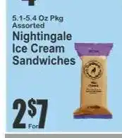 Key Food Nightingale Ice Cream Sandwiches offer