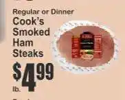Key Food Cook's Smoked Ham Steaks offer
