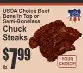 Key Food Chuck Steaks offer